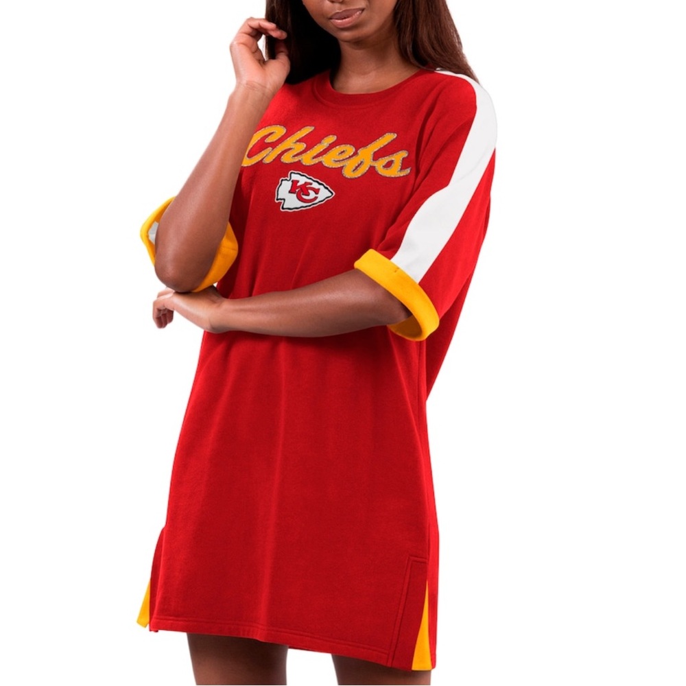 Kansas City Chiefs G-III 4Her by Carl Banks Women's Flag Sneaker Dress M